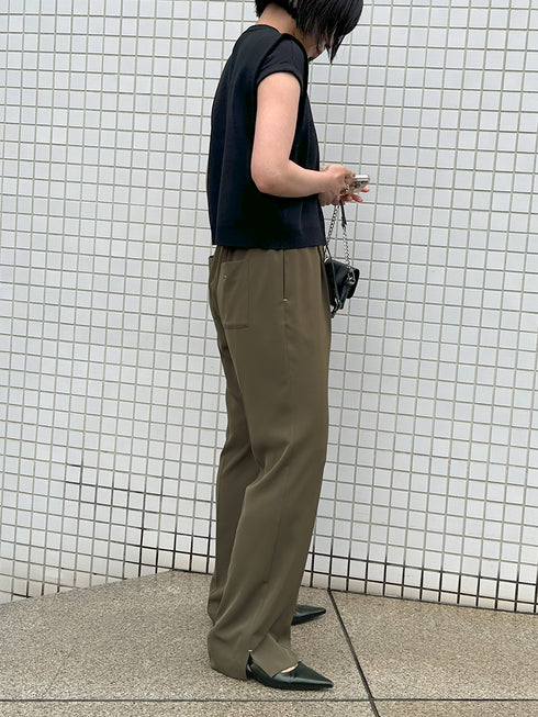 【 予約:9/下旬 】SIDE SLIT SLACKS /Y253-31103-2